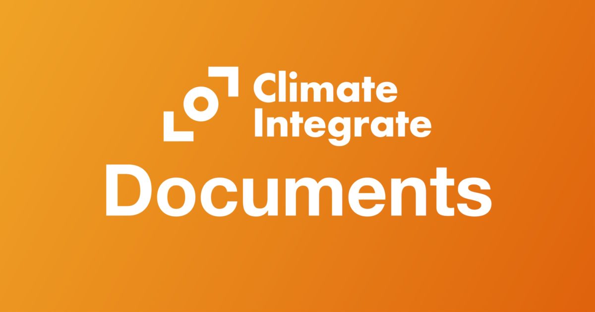 Climate Integarte " Documents"