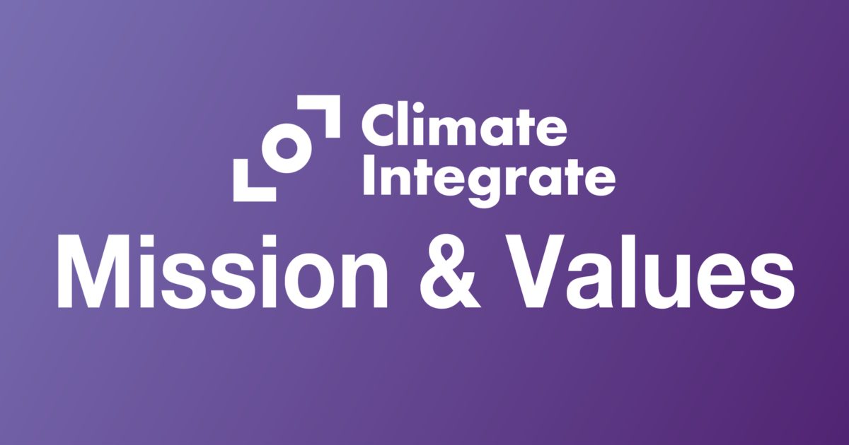 Climate Integarte "Mission & Values "